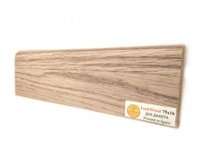 Плинтус МДФ TECKWOOD прямой Дуб Дакота 75х16х2150